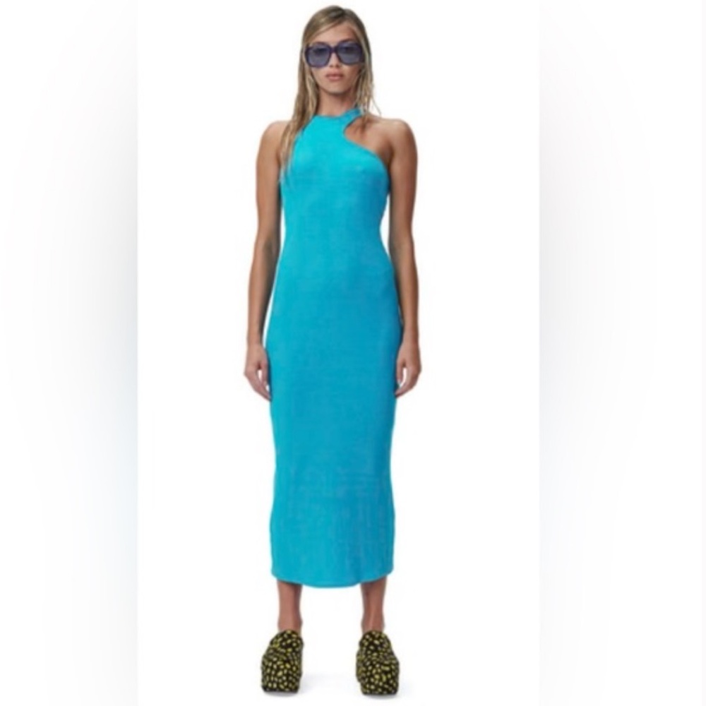 NWOT Simon Miller aqua cut out knit dress